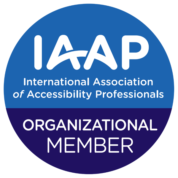 Logo eines Mitglieds der IAAP - also der international association of accessibility professionals